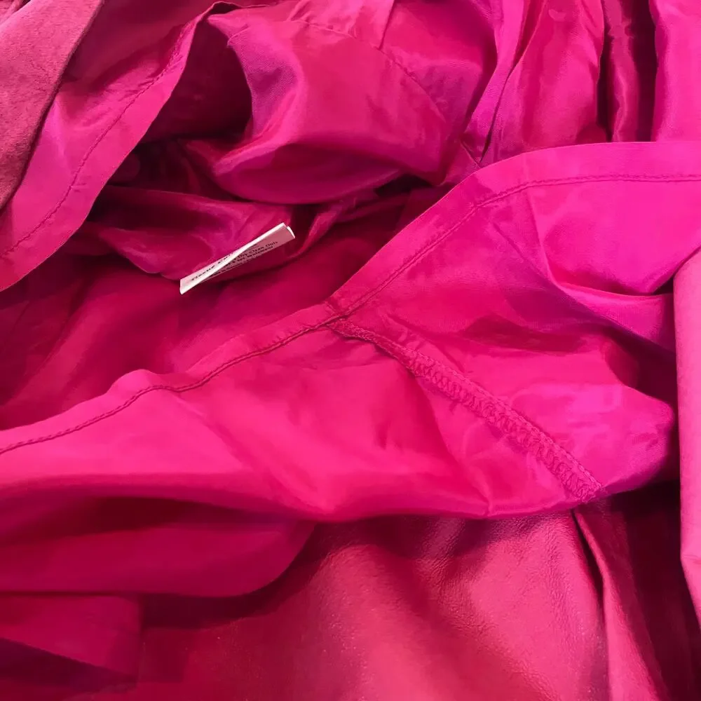 Vintage 90’s Danier Pink Suede Leather Lined Skirt Blazer Set Cowgirl Size 8